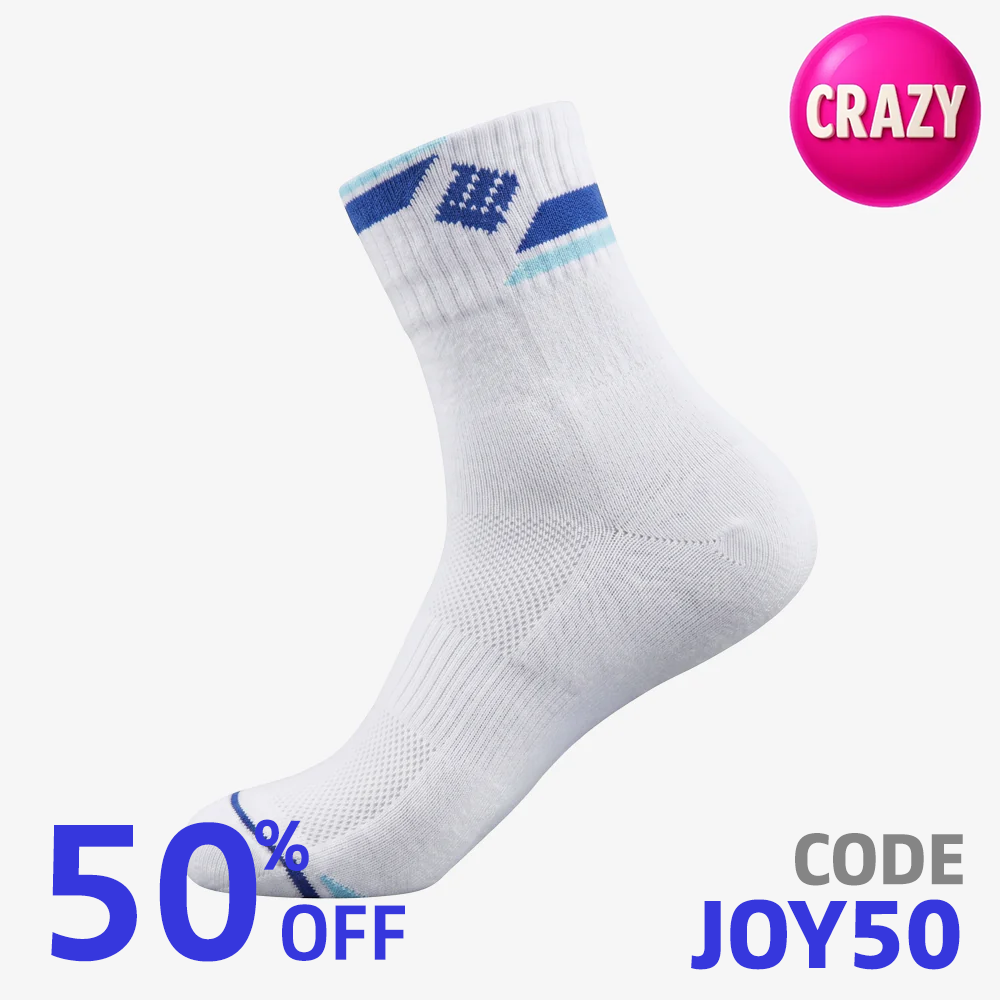 LingMei Men's Socks AS503 (White/Blue)