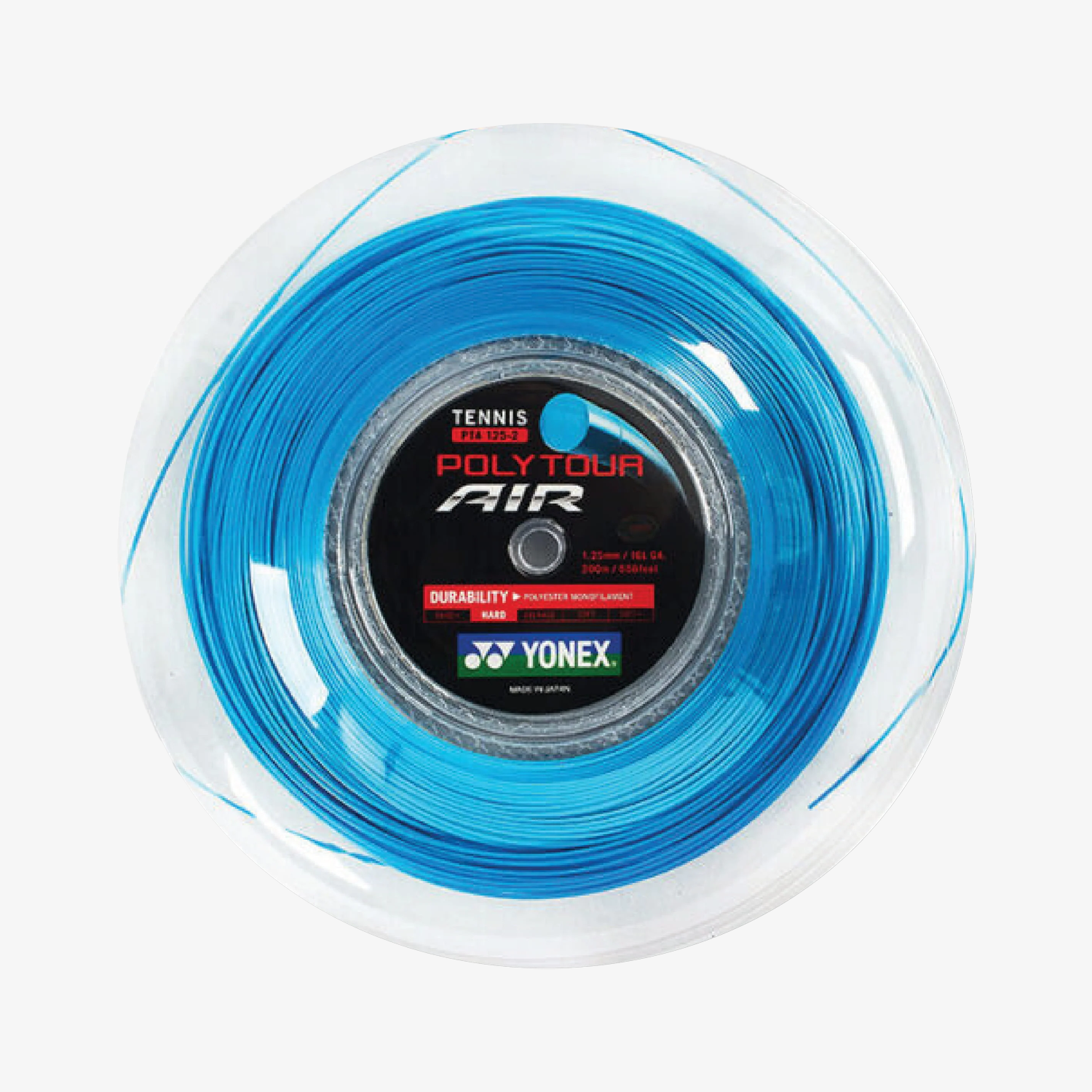 Yonex Polytour Air 125 / 16L 200m Tennis String Reel (Sky Blue)
