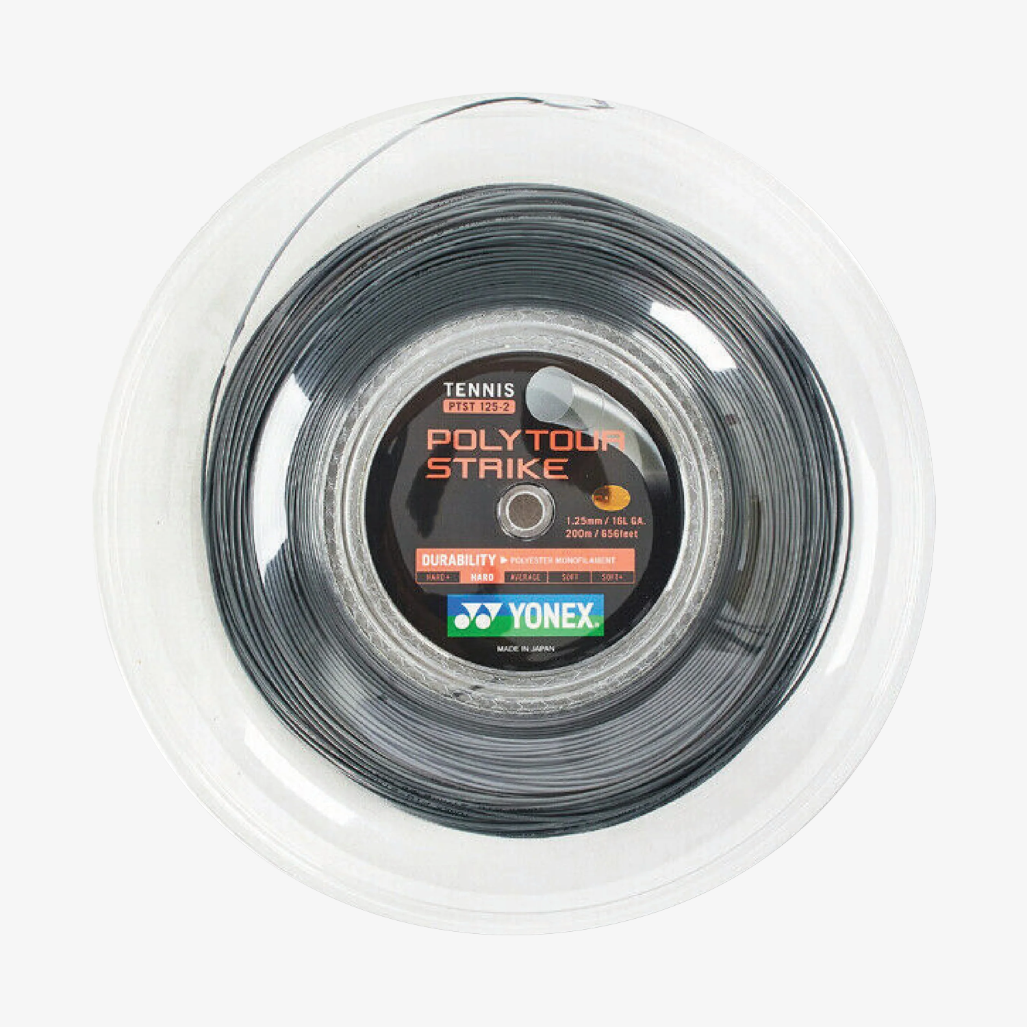 Yonex Polytour Strike 125 / 16L 200m Tennis String Reel (Iron Gray)