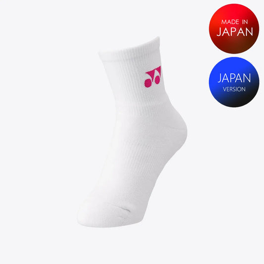 Yonex Women's Sports Crew Socks 29122WPS (White/Pink) 