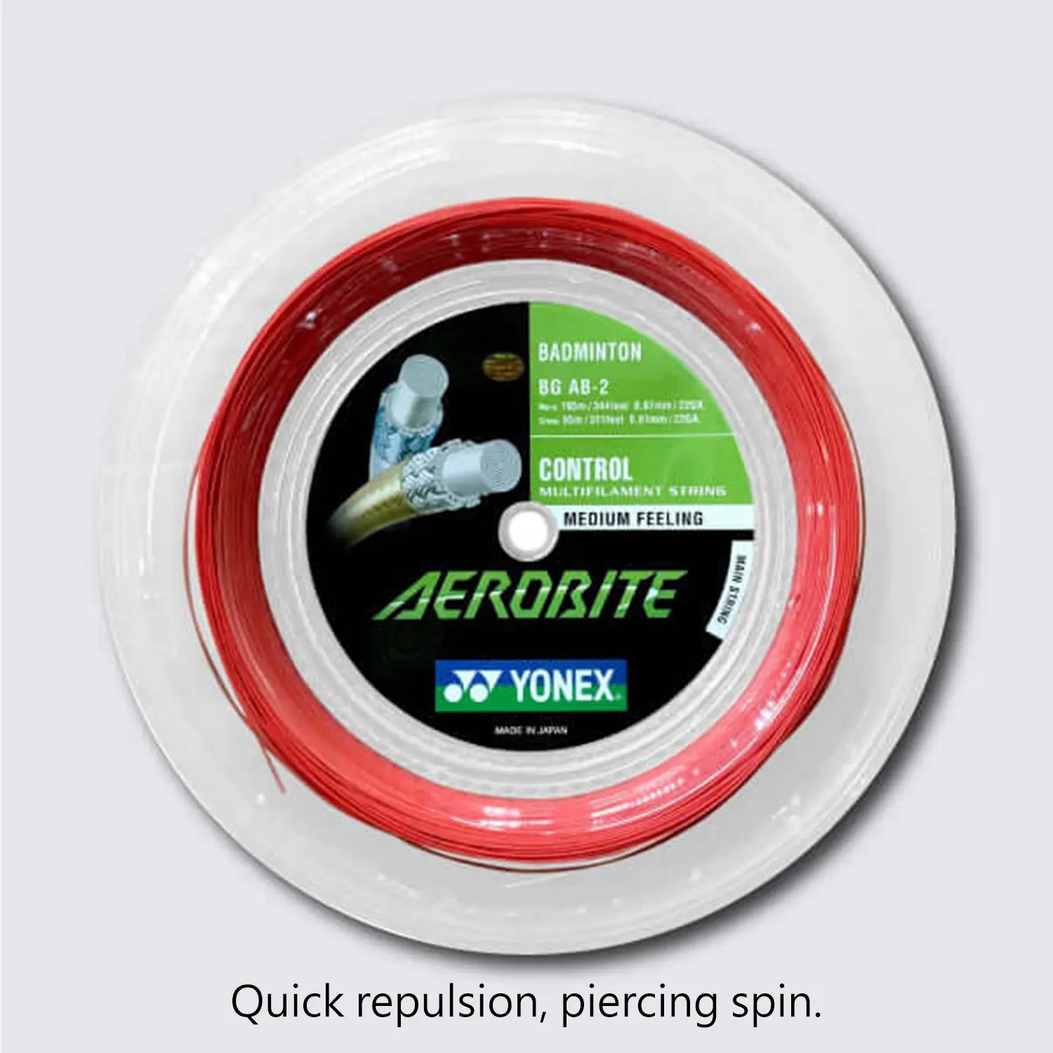 Yonex Aerobite 200m Badminton String (White / Red) 