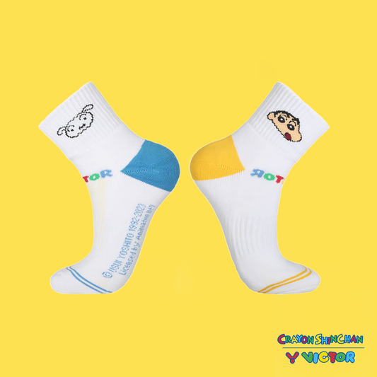 Victor x Crayon Shin Chan Women's Sports Socks SK-410CS-ME (Blue/Yellow) - PREORDER