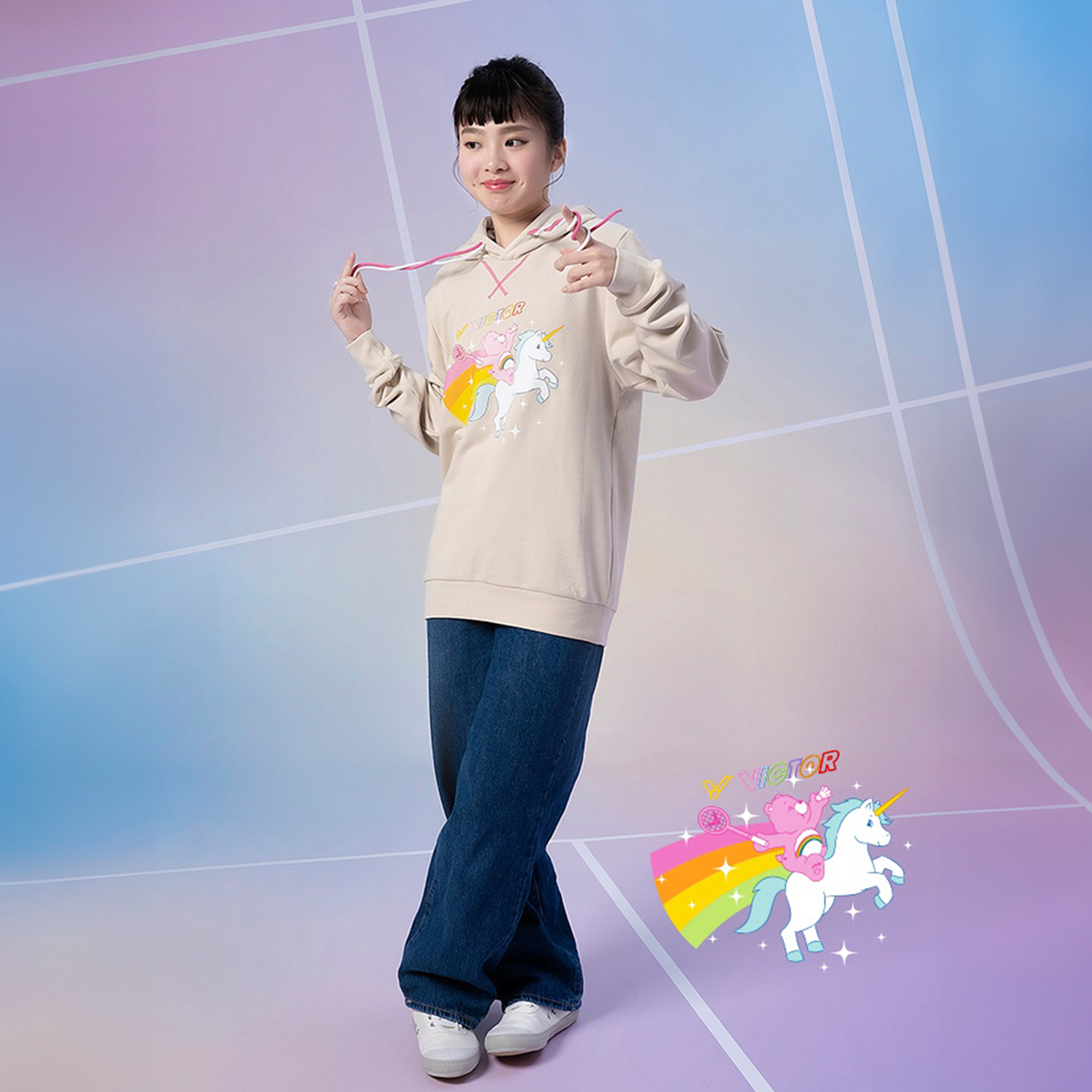 Victor x Care Bears Hoodie T-4505CBC V (Khaki)