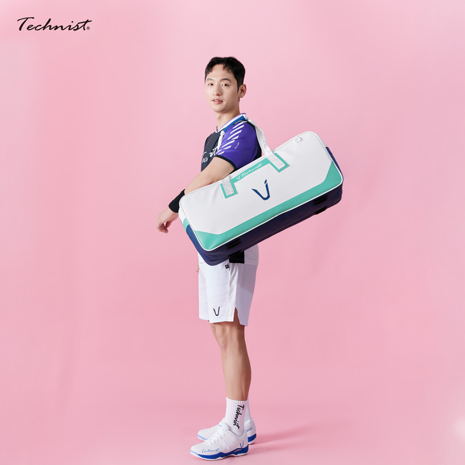 Technist TNB54119 Racket Bag (White/Navy/Green)