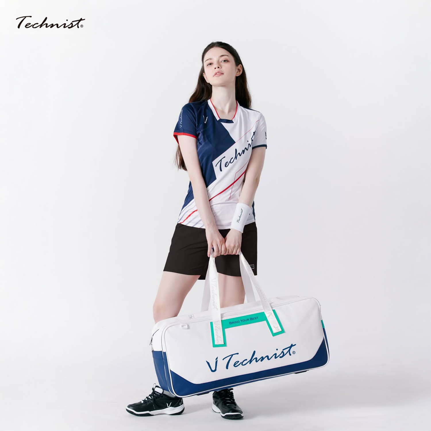 Technist TNB54119 Racket Bag (White/Navy/Green)