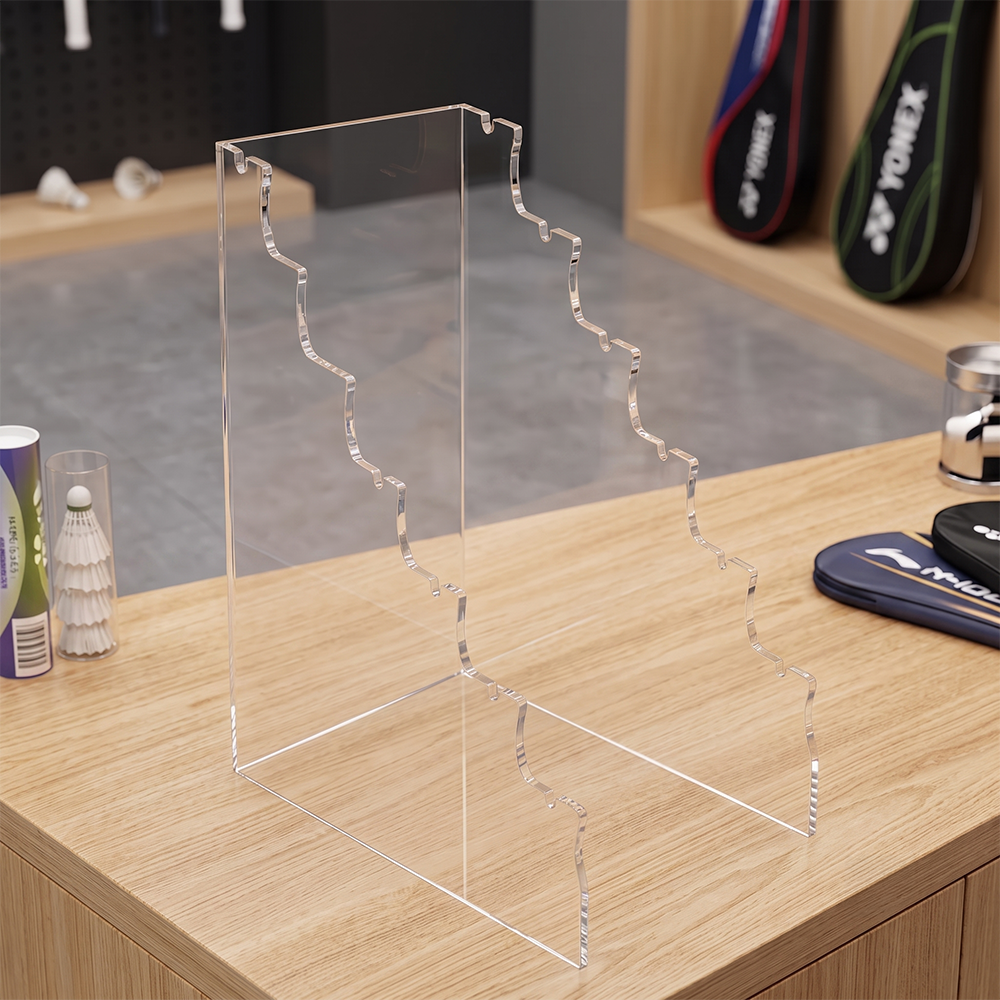Tiered 6 Slot Acrylic Badminton Racket Display Rack