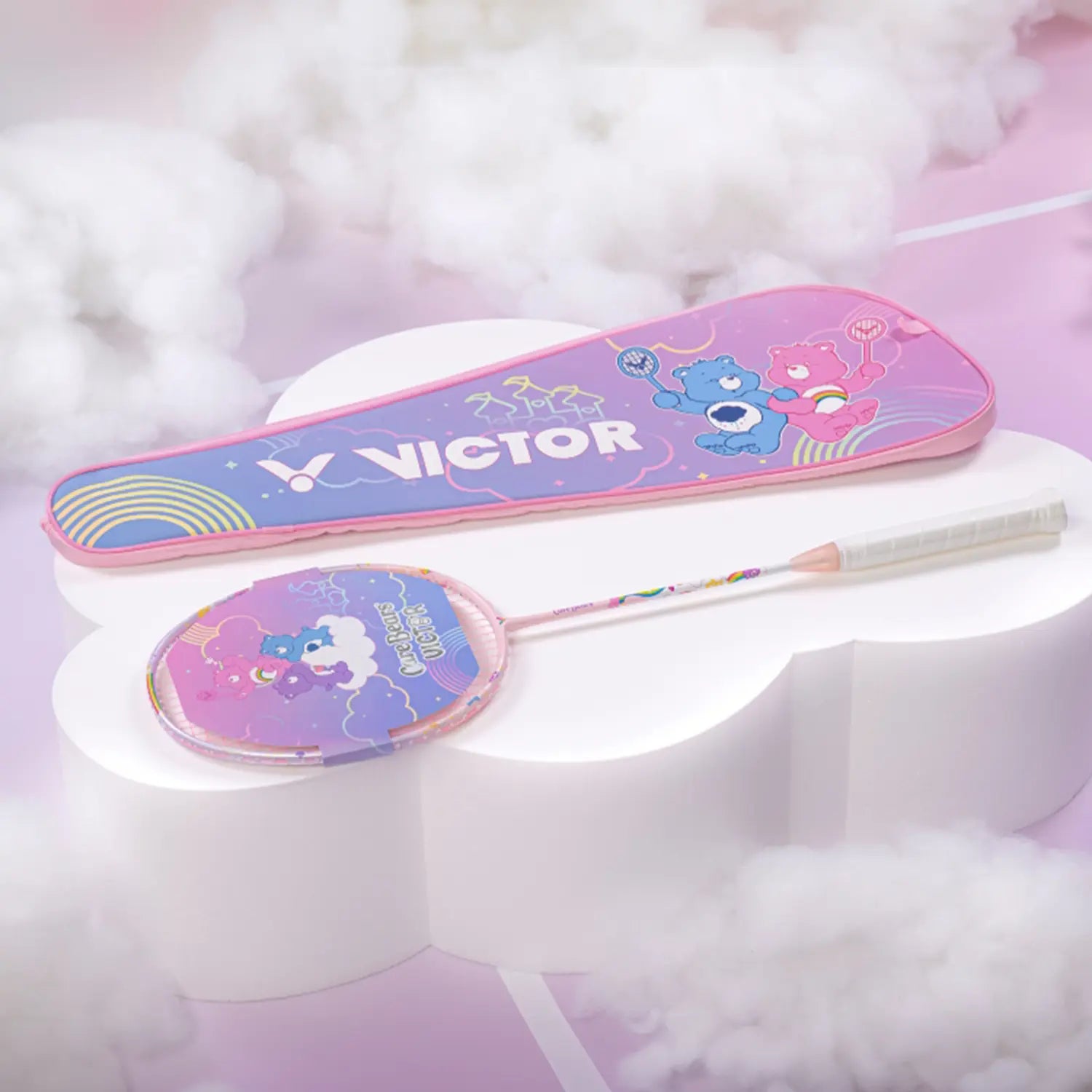 VICTOR X Care Bears Badminton Racket {JS-CBC I) Pink 