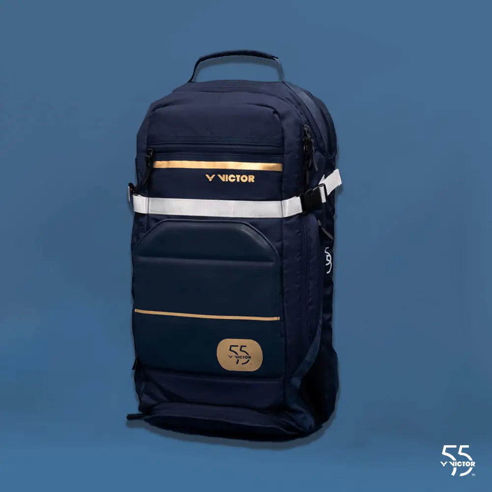 Victor 55th Anniversary Edition BR9012 Badminton Tennis Racket Backpack (Navy) 