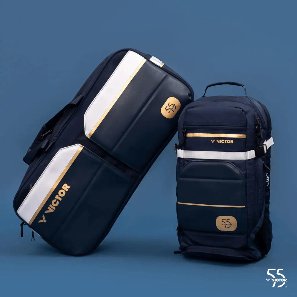 Victor 55th Anniversary Edition BR9012 Badminton Tennis Racket Backpack (Navy) 