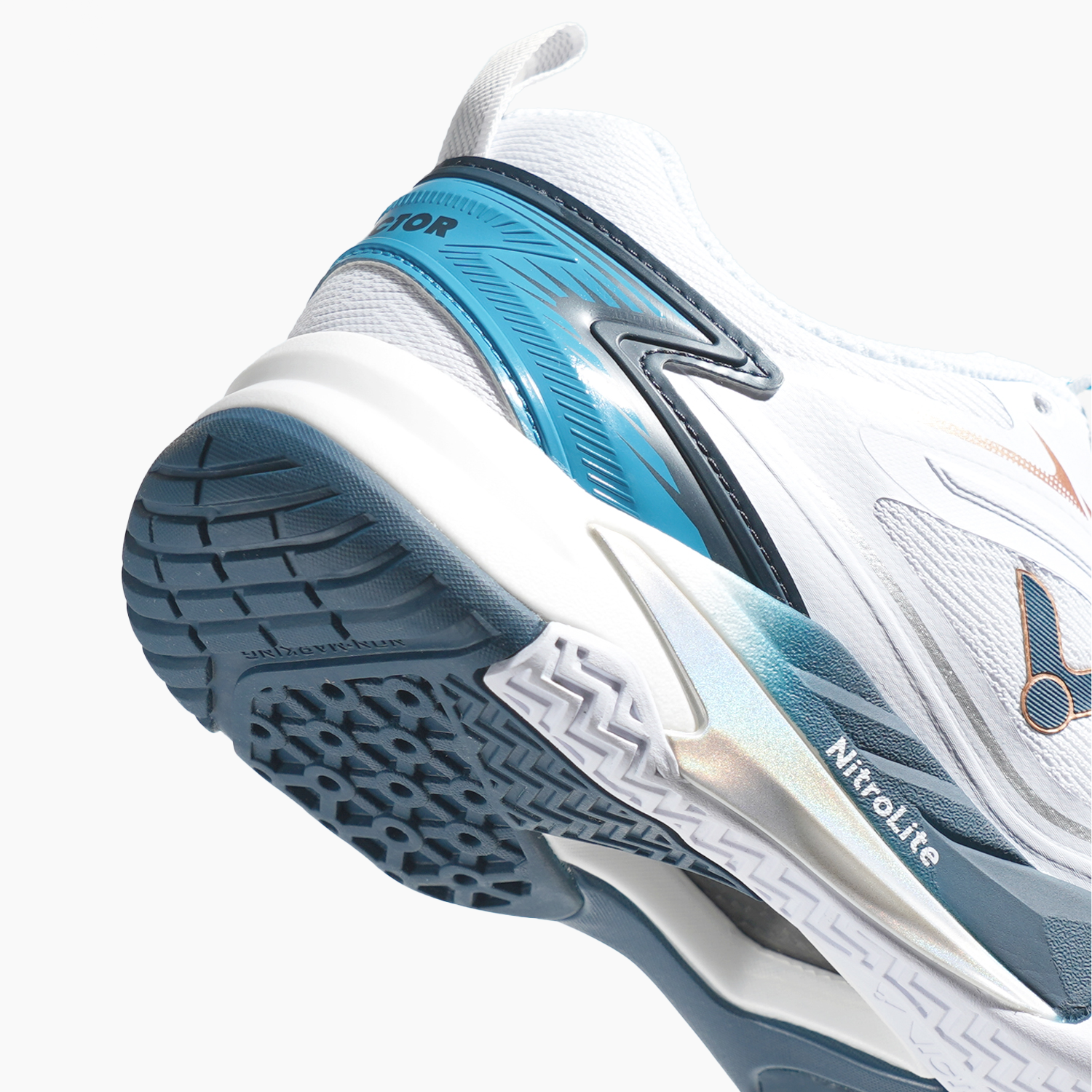 Victor A830NitroLite Wide Shoe A830NLITE-AF (White MykonosBlue)