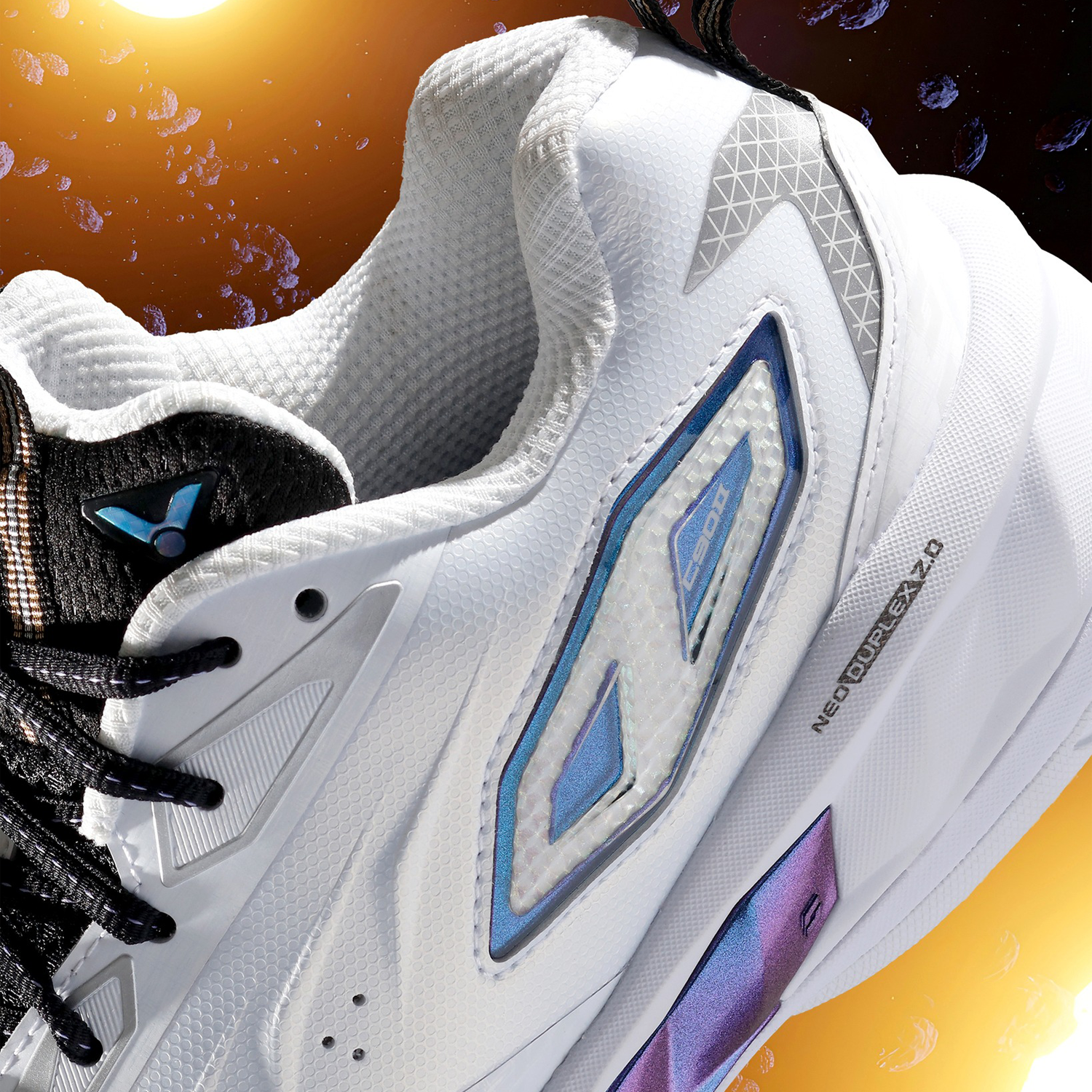 Victor C90II-AC Court Shoe (White/Obsidian Glow)