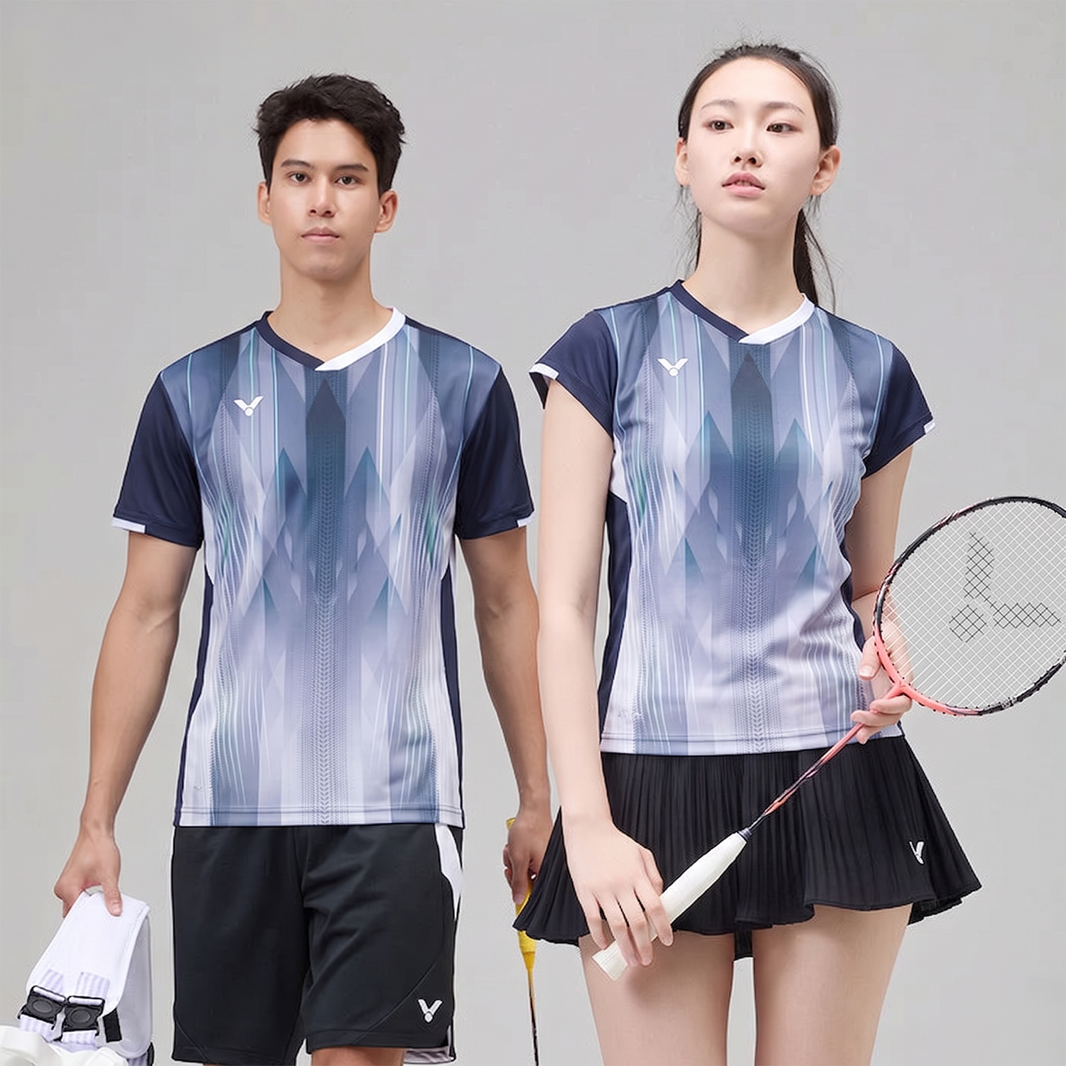 Victor Matching Tournament Shirts T-60002TD + T-61002TD (Medieval Blue)
