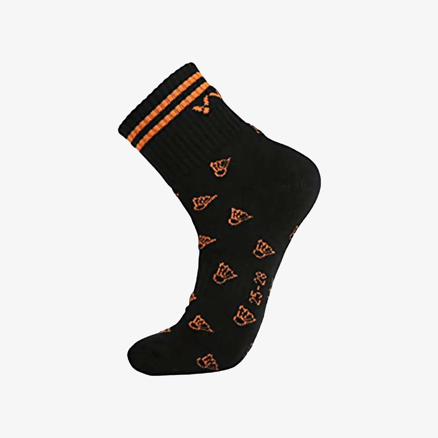 Victor Men's Sports Socks Large SK158 O (Black/Orange)