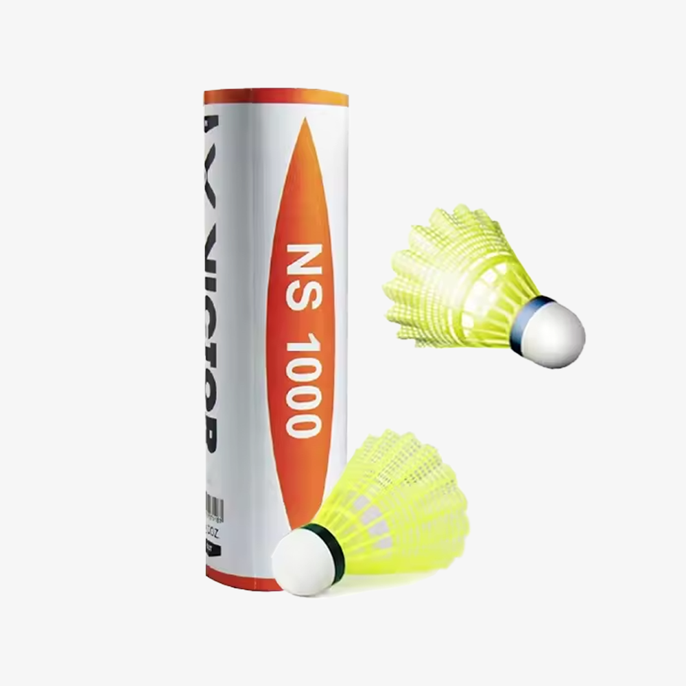 Victor Nylon 1000 Shuttlecocks Yellow Medium Speed