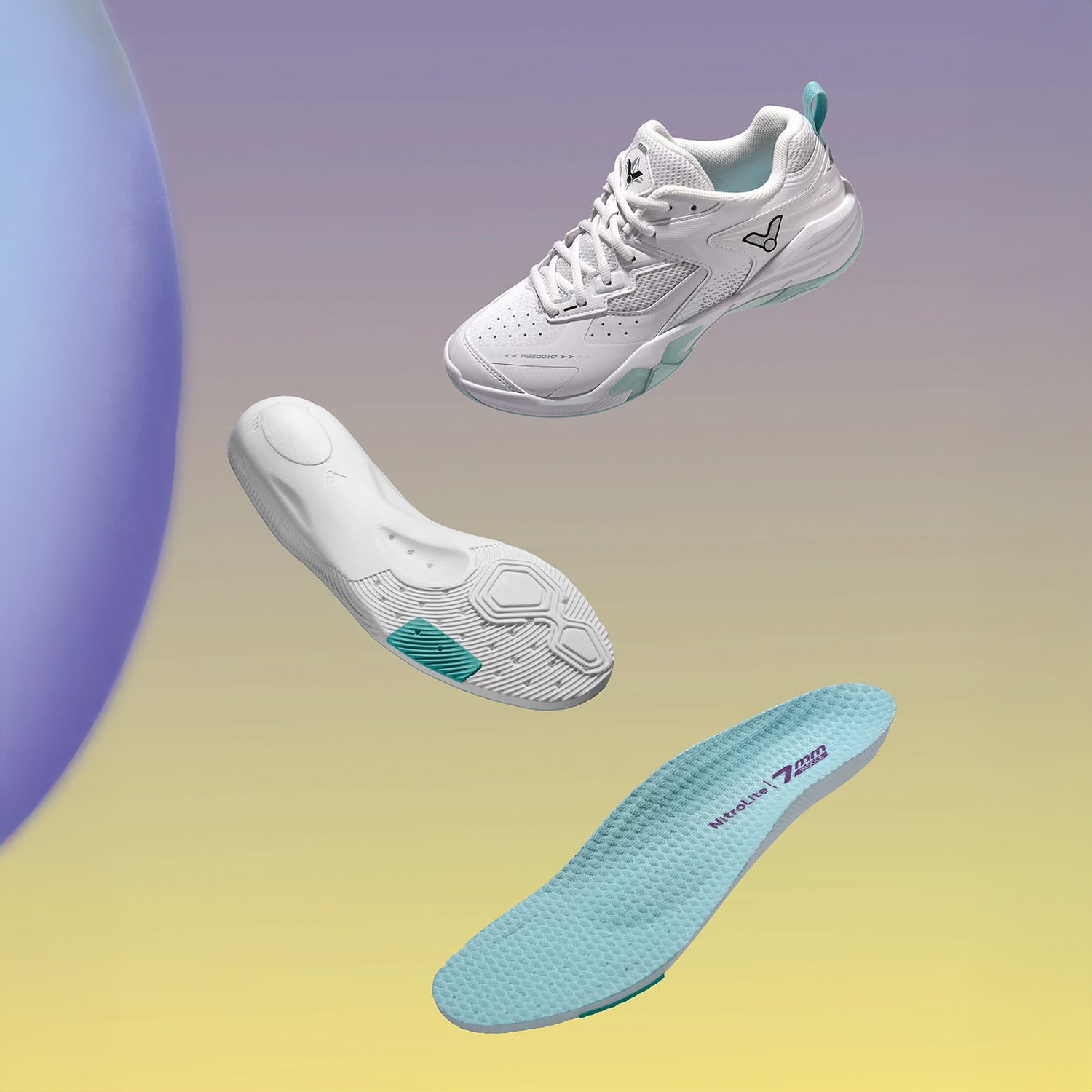 Victor P9200cHP Court Shoe (Bright White/Icy Morn)