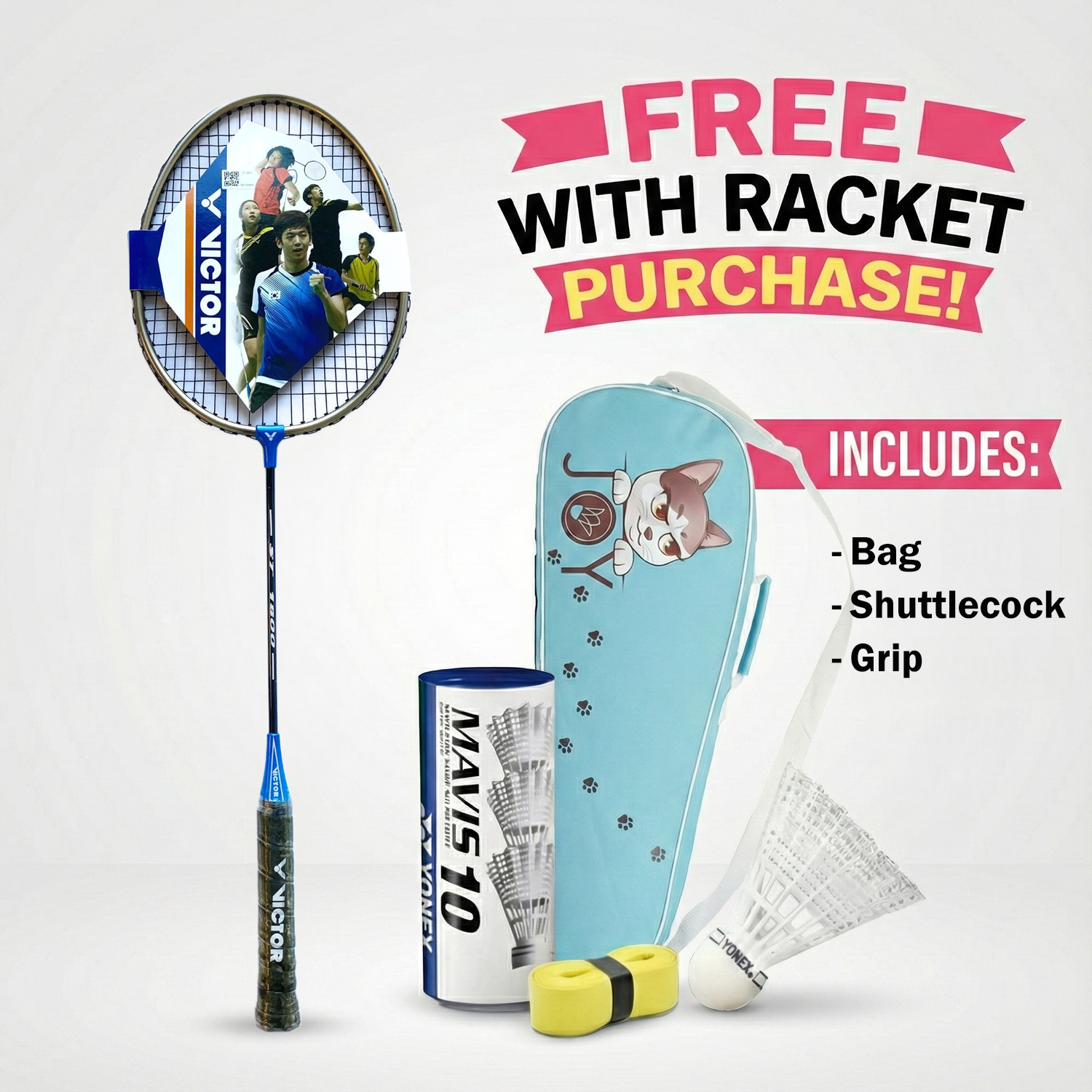 Victor ST 1800 (2000)  Pre-Strung Badminton Racket