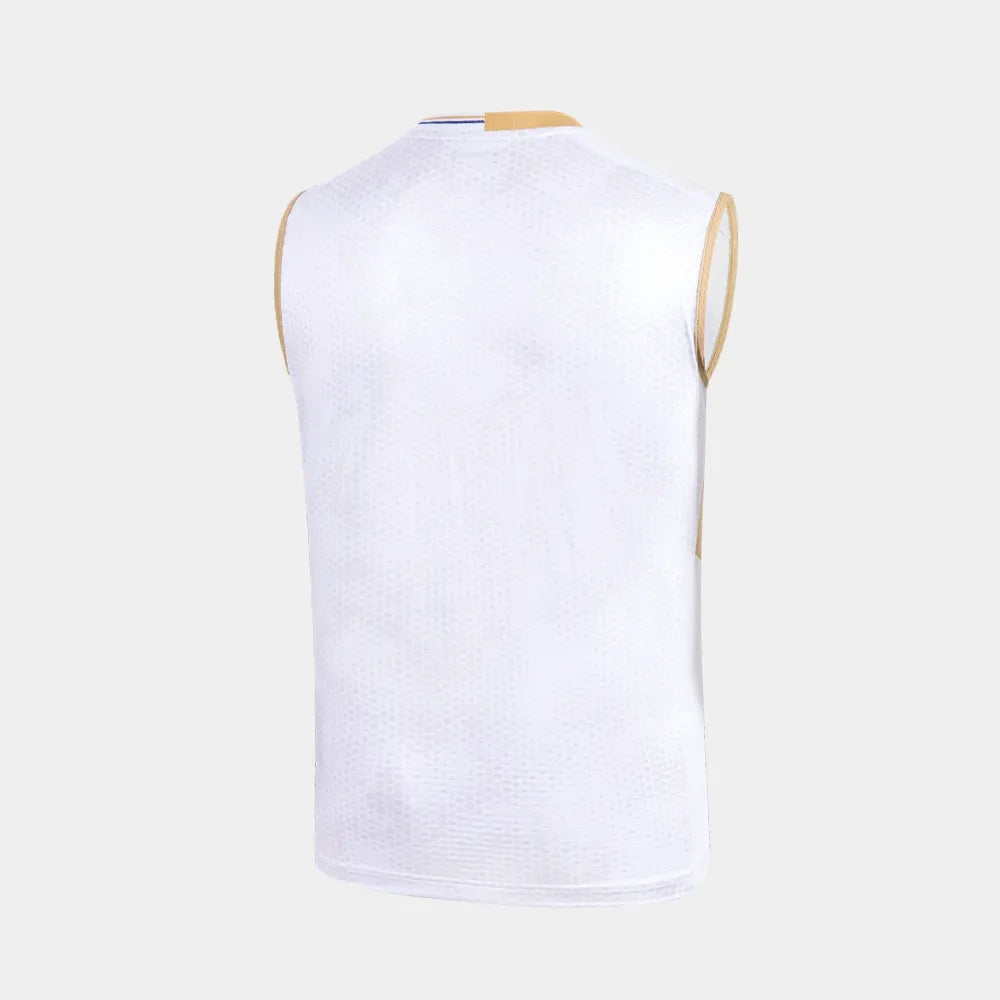 Victor Unisex Knitted Sleeveless T-Shirts T-65003-AW (White/Gold)