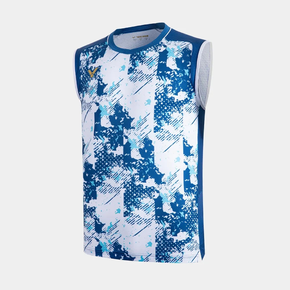 Victor Unisex Knitted Sleeveless T-Shirts T-65001-F (Azure)