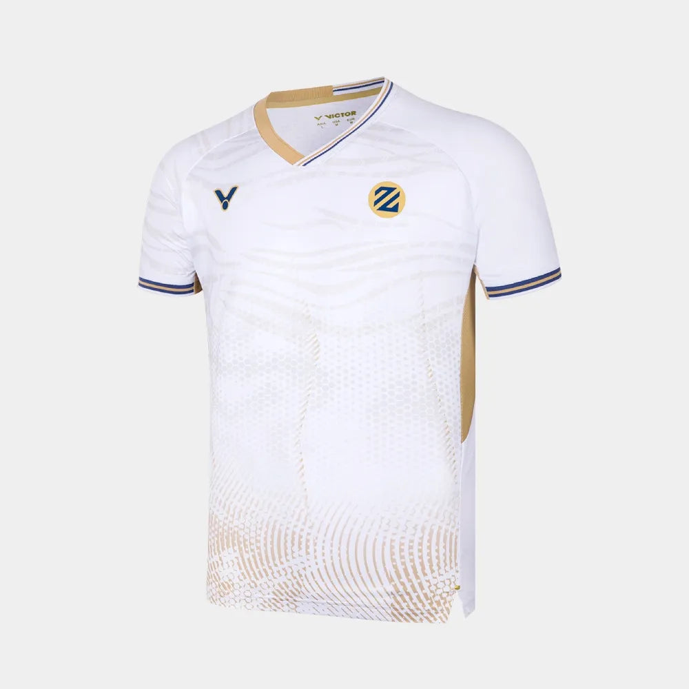 Victor Unisex Knitted T-Shirts T-65002-AW (White/Gold)