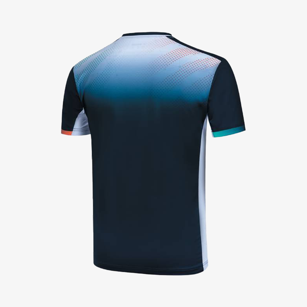 Victor Unisex T-Shirt T-50019B (Harbor Blue) Back Side View