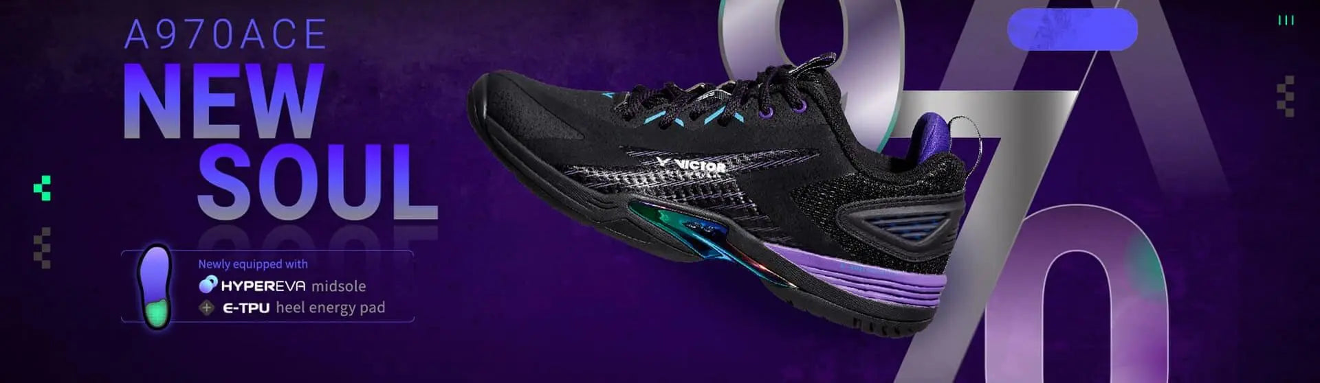 Victor x LZJ A970ACE C (Black/Purple) A970ACE New Soul Banner Poster