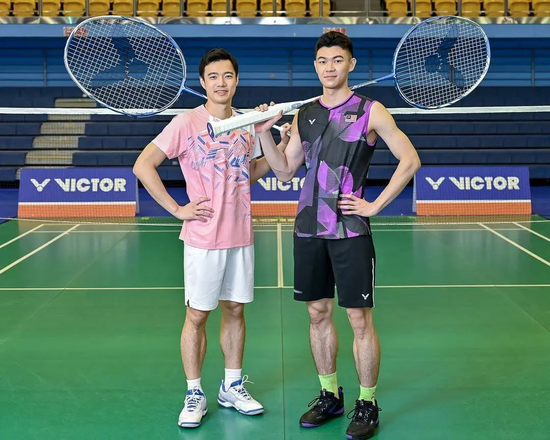 Victor x LZJ A970ACE C (Black/Purple) Two Male Athlete with Big Rackets