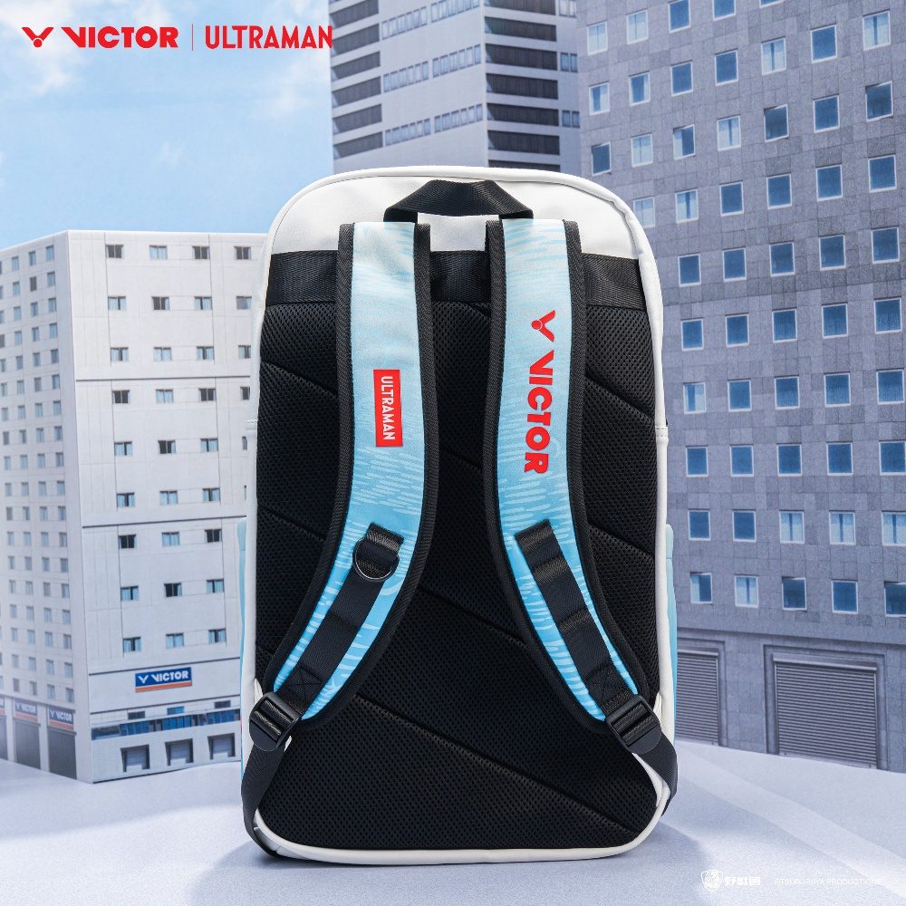 Victor x Ultraman Backpack BR5045UTM-AM (Bright White/Aquarius) Behind View