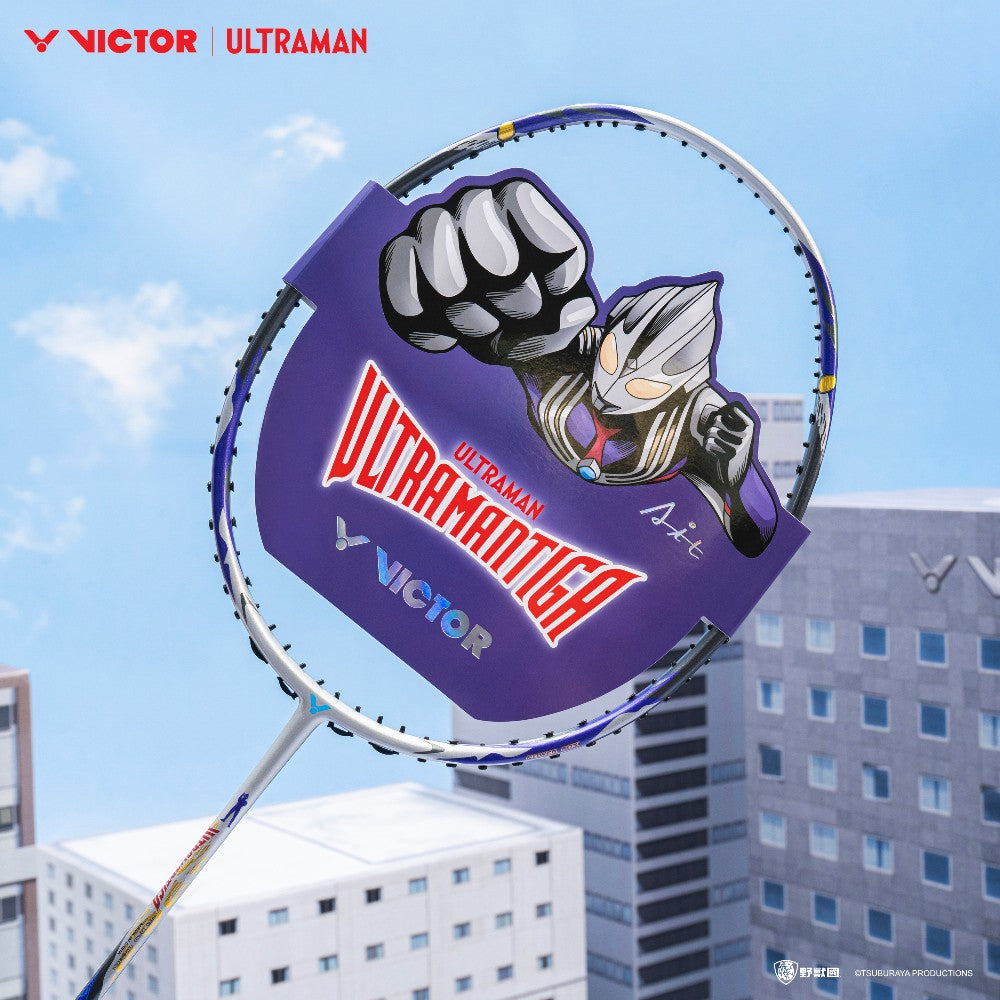 Victor x Ultraman Thruster K Ultraman Tiga Racket TK-ULTRAMANTIGA-S (Glossy Silver)
