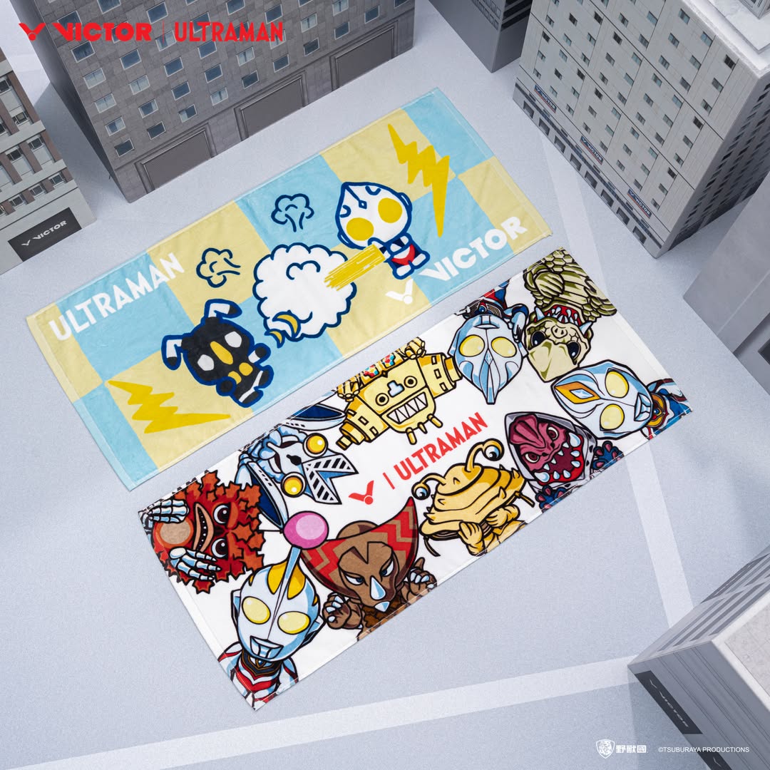 Victor x Ultraman Thruster K Ultraman Tiga Racket TK-ULTRAMANTIGA-S (Glossy Silver) Ultraman Collection Towel