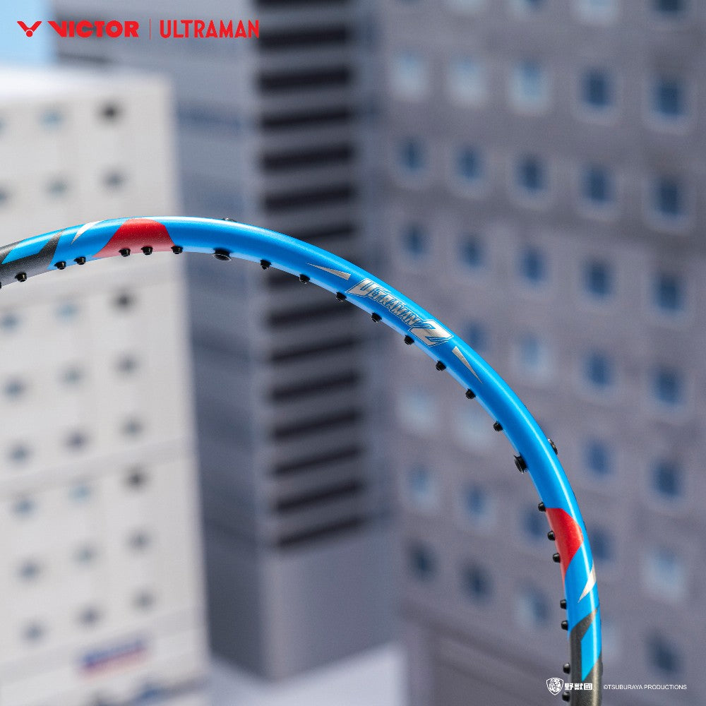 Victor x Ultraman Thruster K Ultraman Z Racket TK-ULTRAMANZ-F (Cloisonne Blue) Top Frame View