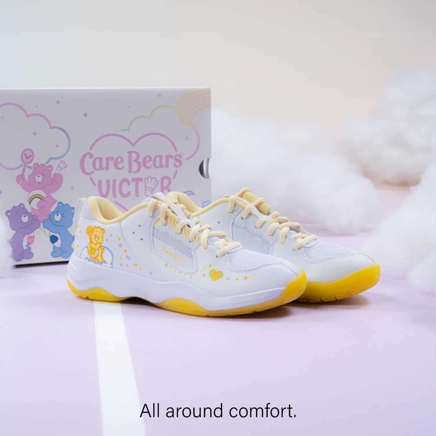 Victor x Care Bears Court Shoes A-CBC AE (White/Bright Yellow)