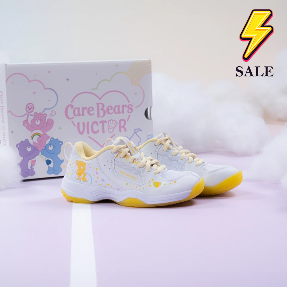 Victor x Care Bears Junior Court Shoes A-CBCJR AE (White/Bright Yellow)