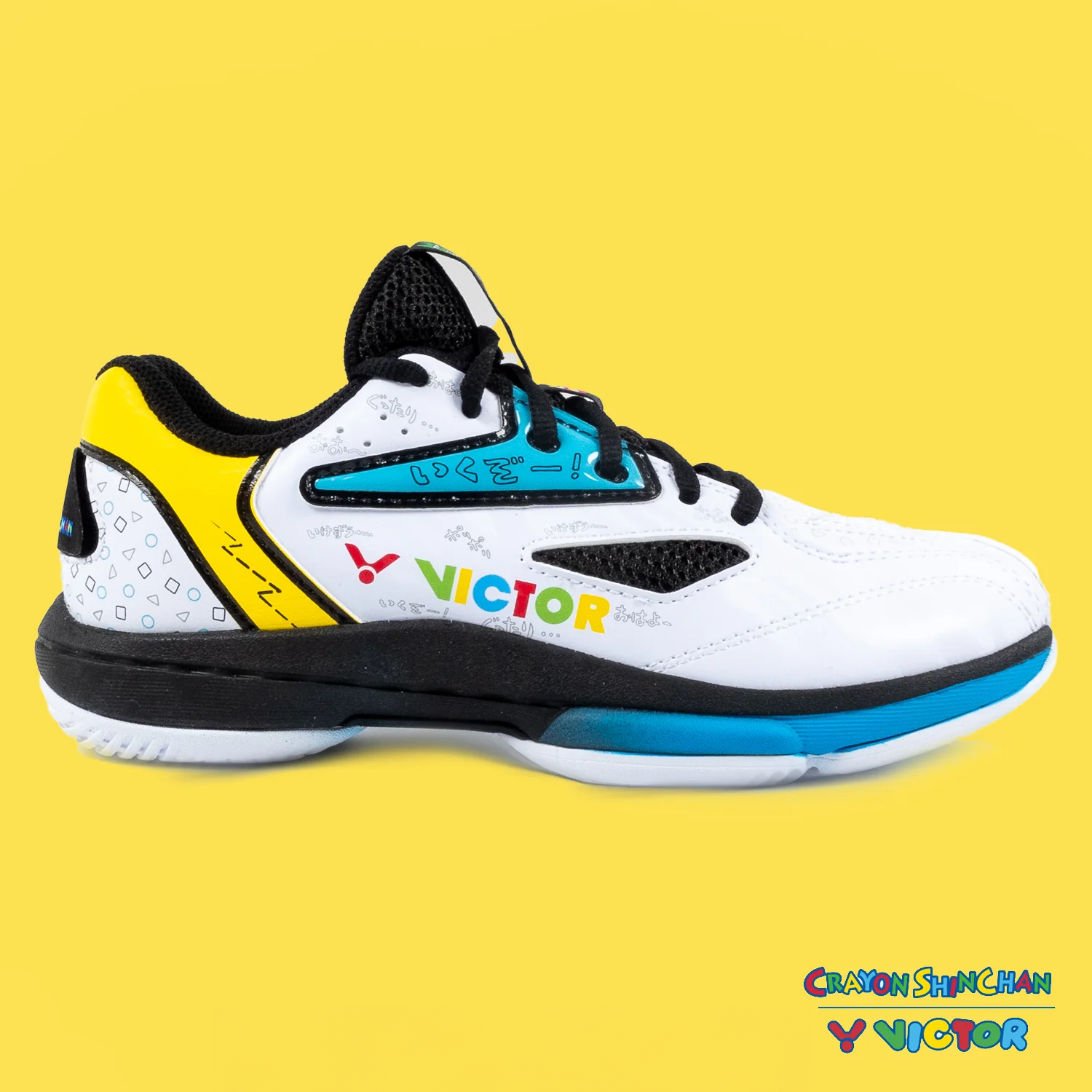 Victor x Crayon Shin Chan Junior Court Shoes A39JRCS AC (White/Black)