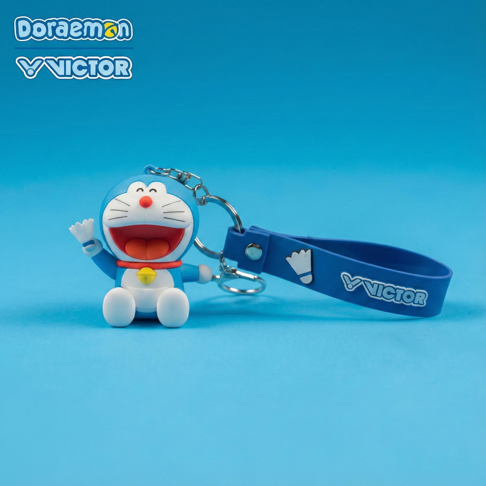 Victor x Doraemon Bag Charm PG6014DRM-FA (Hawaiian Blue/White)