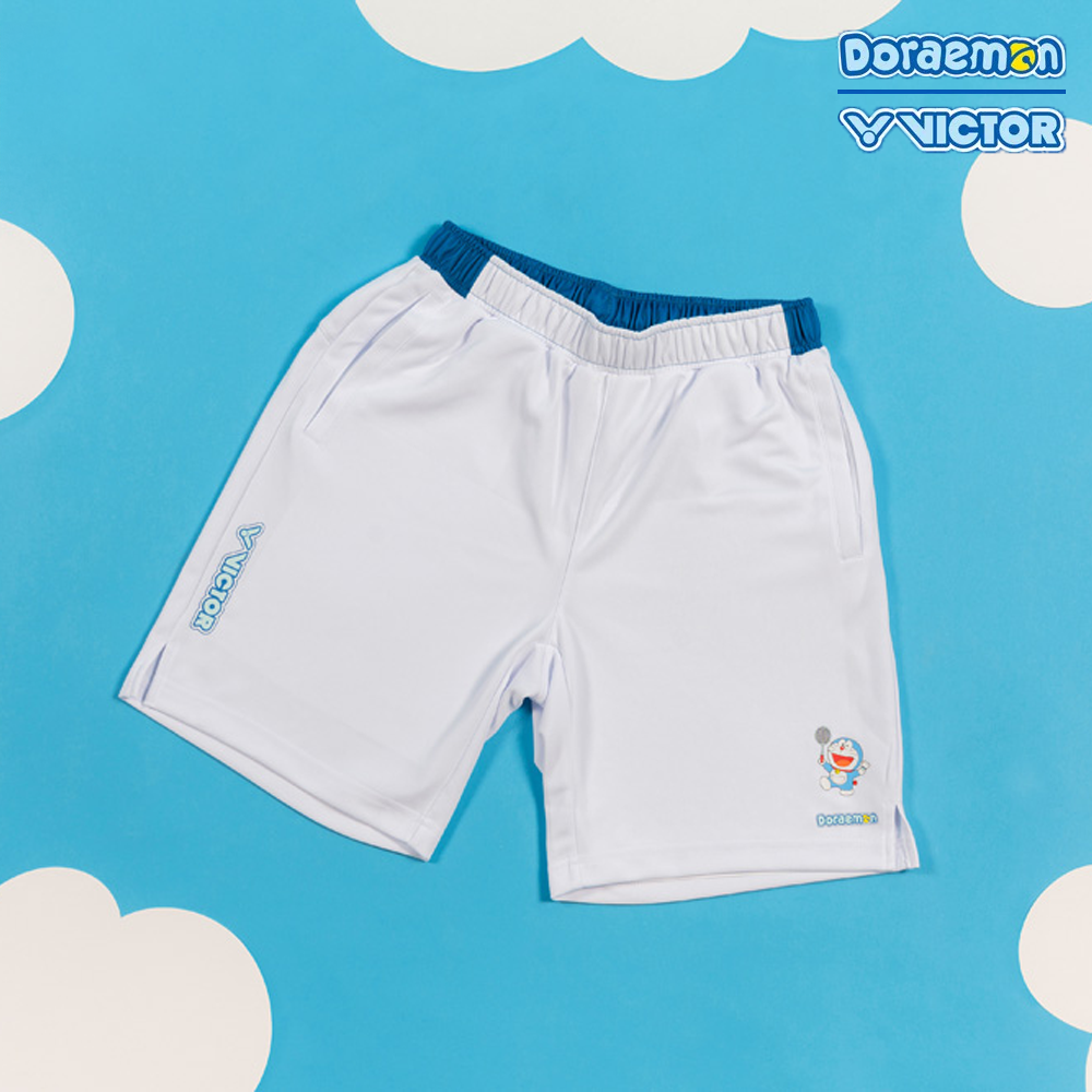 Victor x Doraemon Unisex Knitted Shorts R-522DRM-A (Bright White)