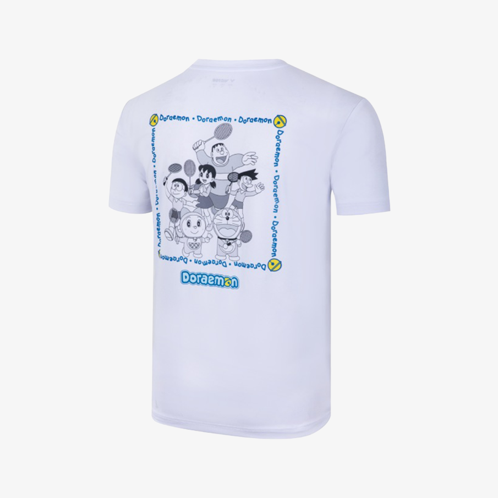 Victor x Doraemon Unisex T-Shirt T-504DRM-A (White)