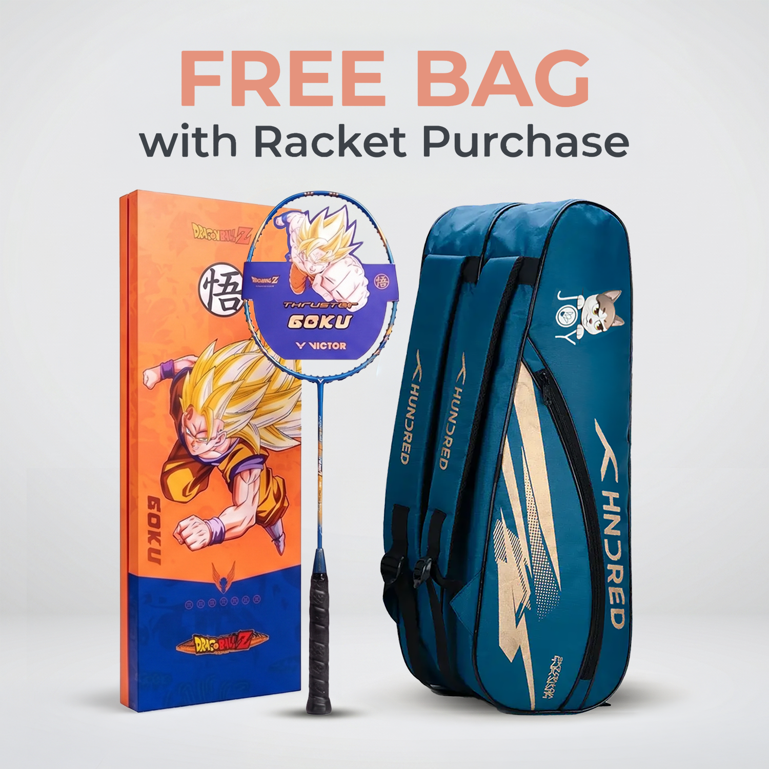 Victor x Dragon Ball Z Thruster Goku Racket Gift Box (Nautical Blue)