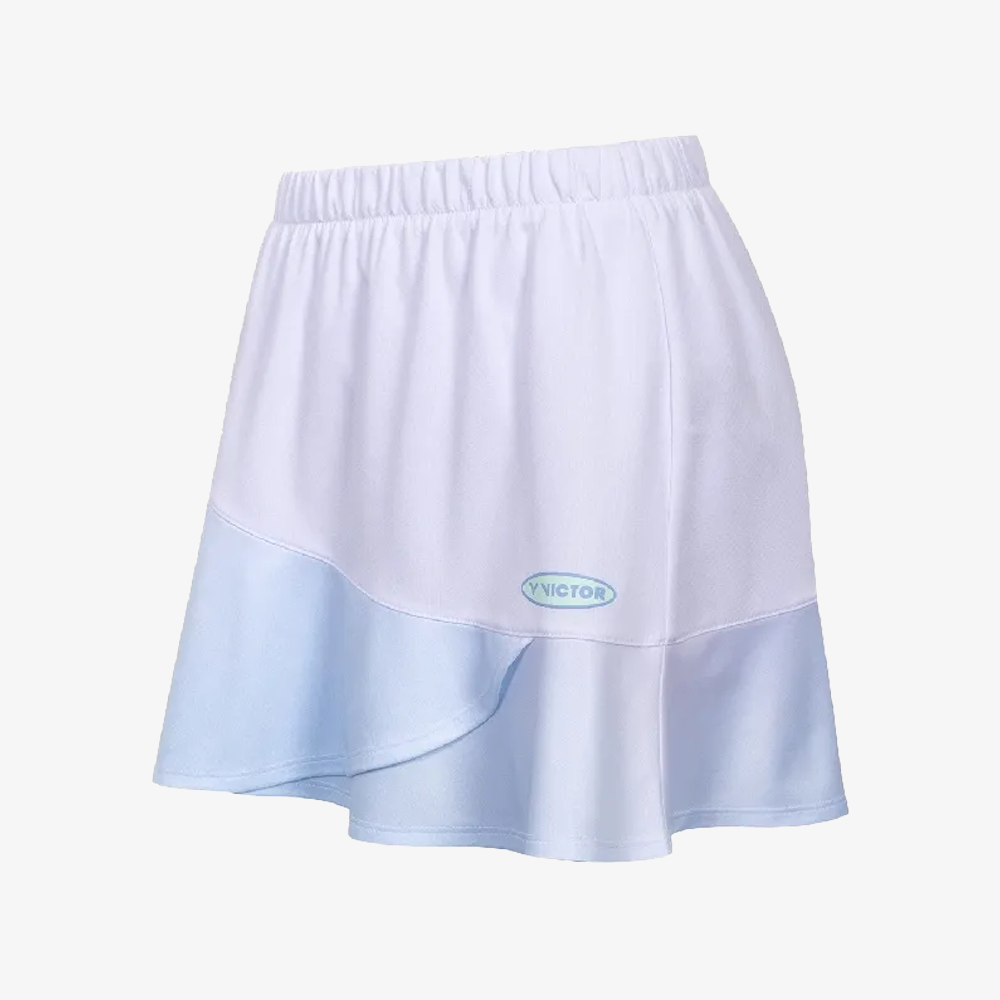 Victor x HYQ Collection Knitted Skirt K-502HYQ-AM (White Blue) (COMING SOON)