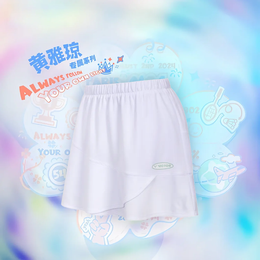 Victor x HYQ Collection Knitted Skirt K-502HYQ-A (Bright White) (COMING SOON)