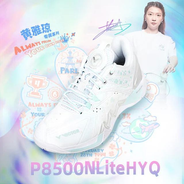 Victor x HYQ Collection P8500NLiteHYQ-AM Court Shoe (White/Quiet Tide) (COMING SOON)