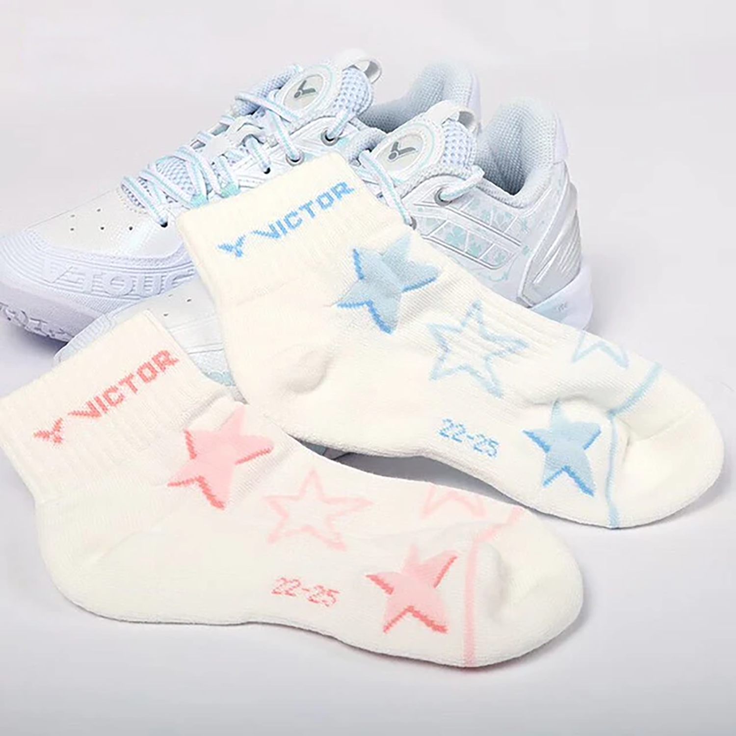 Victor x HYQ Collection Women's Socks SK507HYQ-AI-M (White/Pink) (COMING SOON)