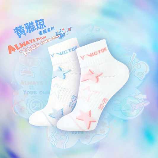 Victor x HYQ Collection Women's Socks SK507HYQ-AI-M (White/Pink) (COMING SOON)