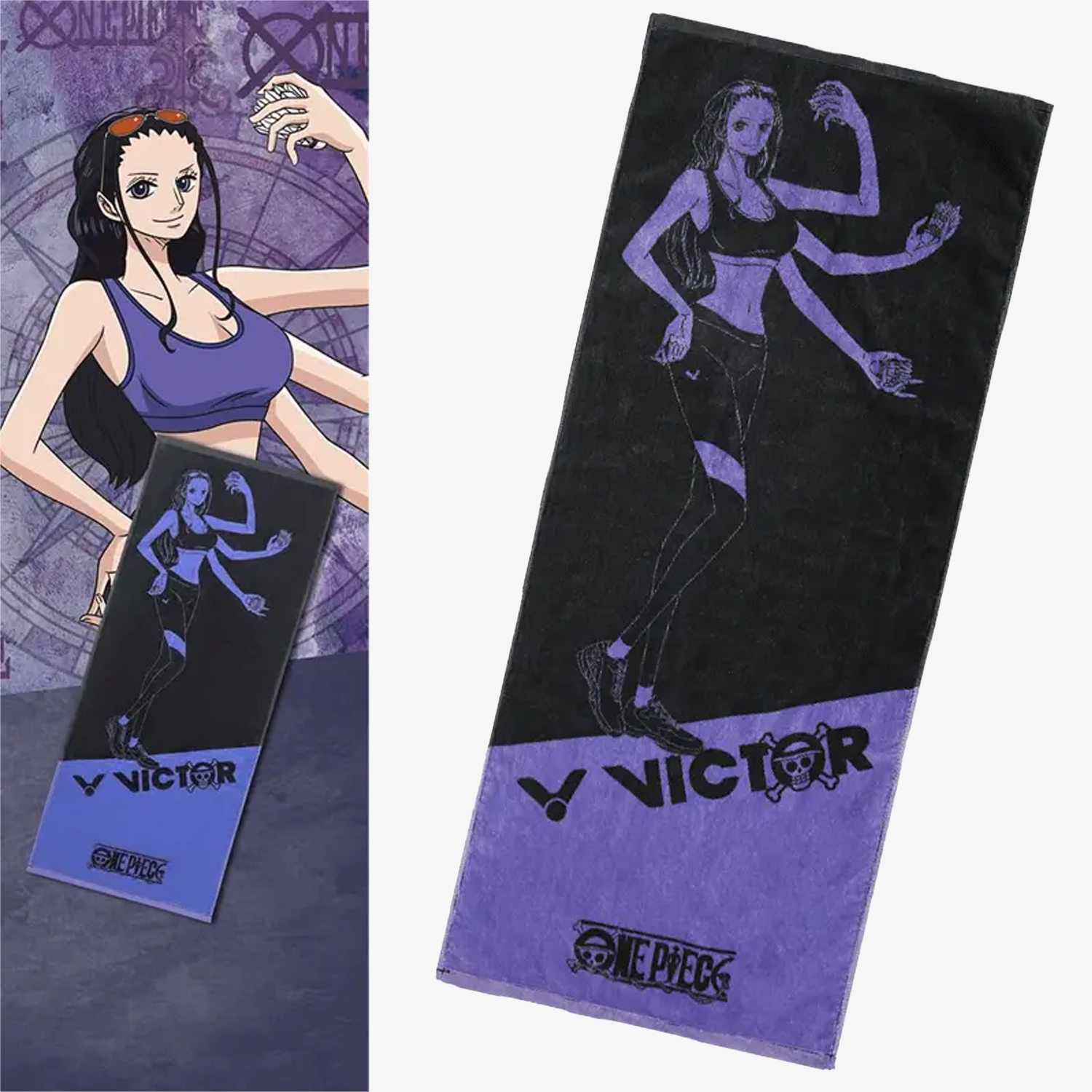 Victor x One Piece Towel Robin TW-OPS J (Black)