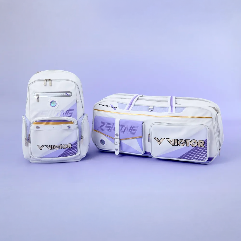 Victor x ZSW Collection 2.0 Rectangular Racket Bag BR5680ZSW-AT (White/Pastel Lilac) (COMING SOON)