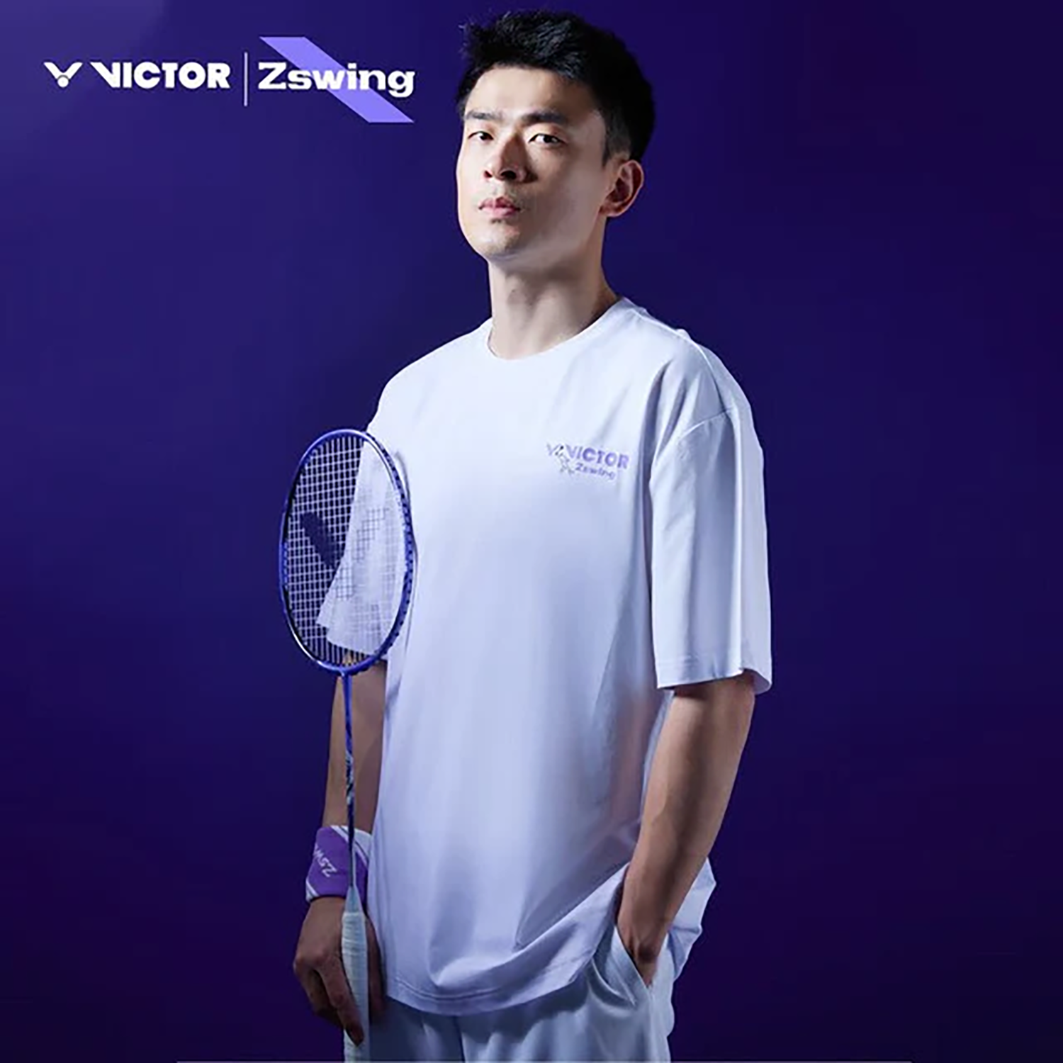Victor x ZSW Collection Knitted T-Shirt T-501ZSW-A (Bright White) (COMING SOON)