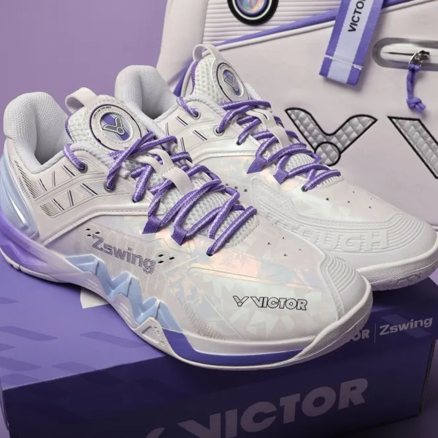 Victor x ZSW Collection P8500NLiteZSW-AJ Court Shoe (Pearly White/Light Dahlia) (COMING SOON)