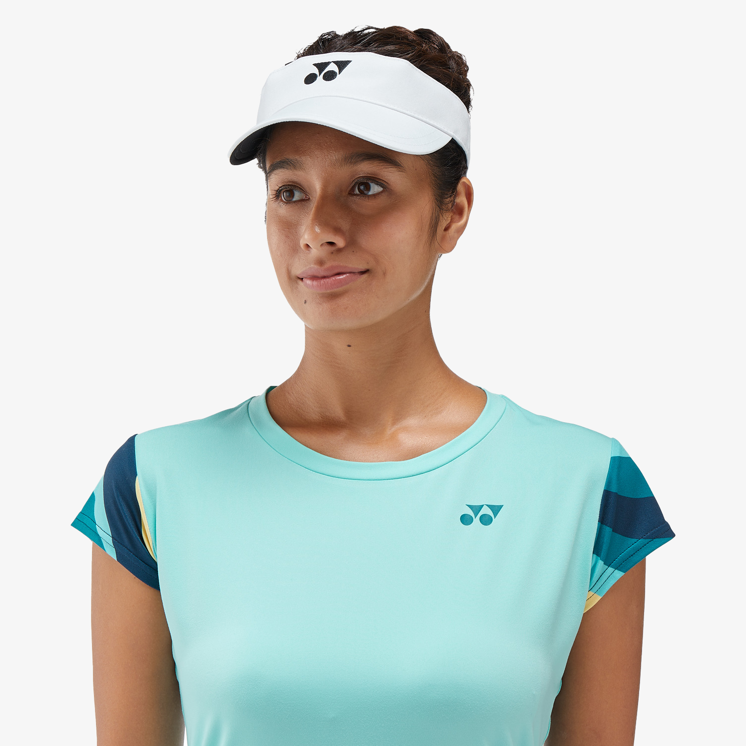 Women's Crew Neck Shirt 20754 (Cyan) 