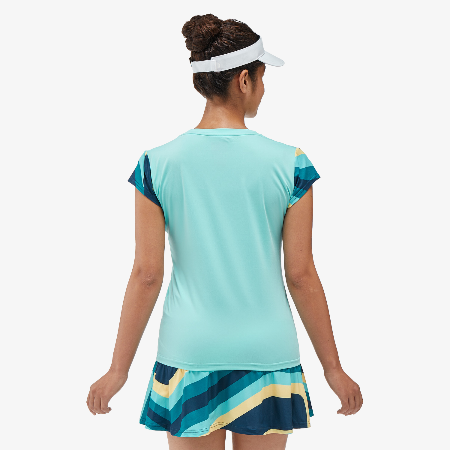 Women's Crew Neck Shirt 20754 (Cyan) 