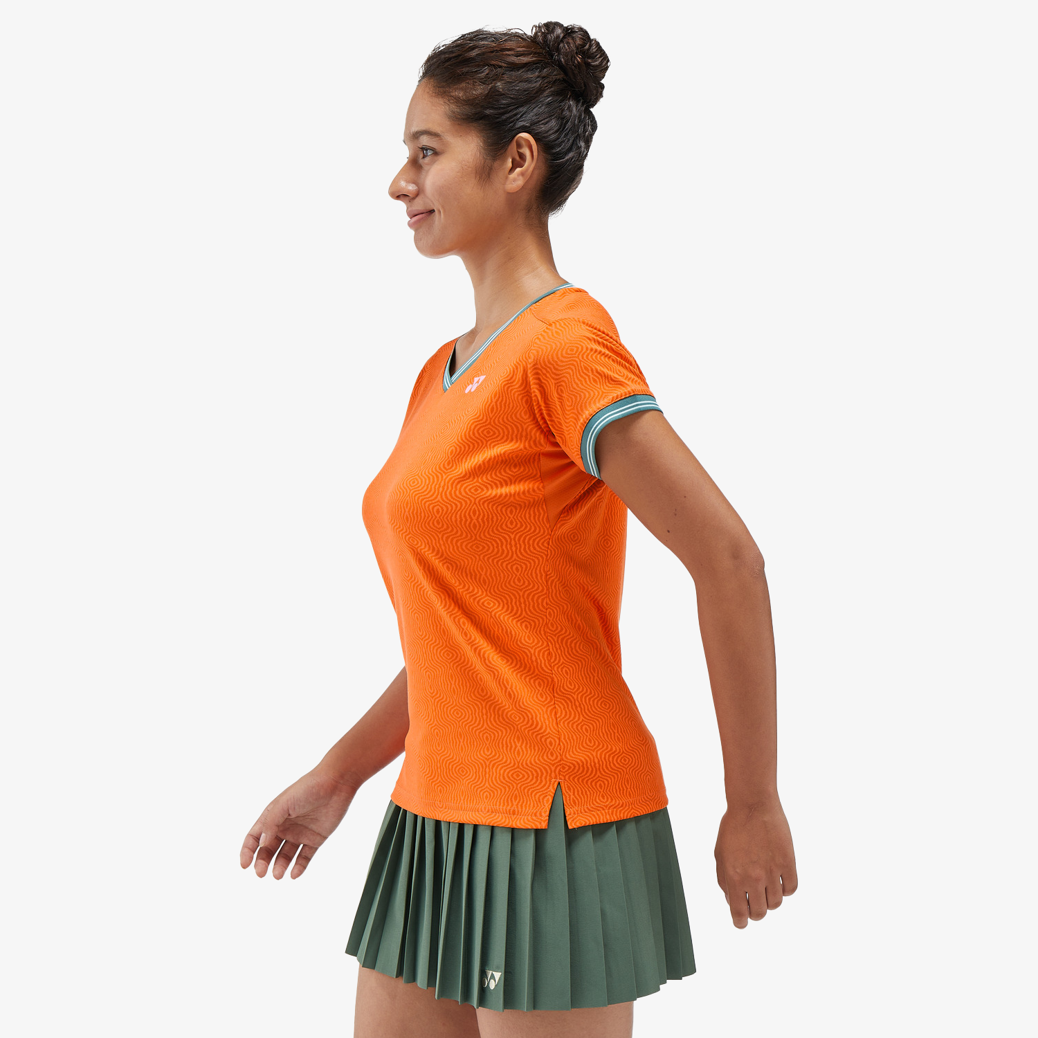 Women's Crew Neck Shirt 20758 (Bright Orange) 