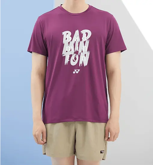 YONEX 21 FW Men's Round T-Shirt Plum 219TR011M 